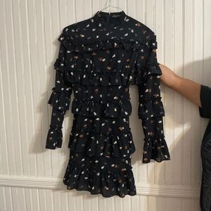 Pretty little thing navy dress